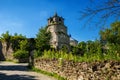 An old church with ruins in the city of Satanov