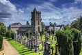 Old church in Scottish Graveyard Royalty Free Stock Photo