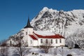 The old Church in Sildpolness on the Lofoten Islands