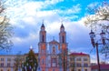 Old church of St. Francis Xavier in old town. Kaunas , Lithuania Royalty Free Stock Photo