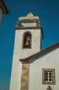 Old church steeple with bell in baroque style at Marvao Royalty Free Stock Photo