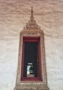 Old church temple door, Wat Khanon Nang Yai, Ratchaburi Thailand