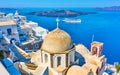 Old church in Thira in Santorini Royalty Free Stock Photo