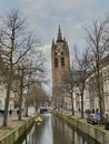 Old church town, Delft, Holland Royalty Free Stock Photo