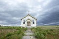 Old church under a cloudy sky