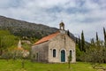 Old church in valley in Balkan mountains Royalty Free Stock Photo