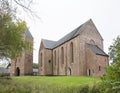 Old church of village Zeerijp in the dutch province of groningen in the netherlands Royalty Free Stock Photo