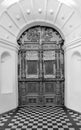 Old church wooden door