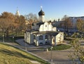 Old church in Zaryadie park, Moscow Royalty Free Stock Photo