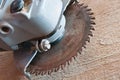 Old circular saw blade Royalty Free Stock Photo