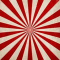 Old Circus Rays Background, vintage sunburst tent pattern on grunge damaged paper background Royalty Free Stock Photo