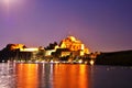 Old citadel in Corfu Town (Greece) at night Royalty Free Stock Photo