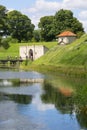 Old Citadel, Kastellet, view on bridge and King Gate, Copenhagen, Denmark