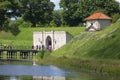 Old Citadel, Kastellet, view on bridge and King Gate, Copenhagen, Denmark