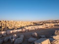 Old city of Amman, downtown with many apartment buildings and archaeological site. Capital of Jordan Royalty Free Stock Photo