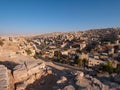 Old city of Amman, downtown with many apartment buildings and Roman theater. Capital of Jordan. Royalty Free Stock Photo