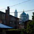 Old city of Bergamo in winter