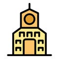 Old city building icon vector flat Royalty Free Stock Photo