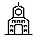 Old city building icon outline vector. Munich skyline Royalty Free Stock Photo