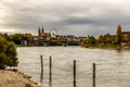 Basel with Munster cathedral and the Rhine river in Switzerland