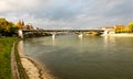 Basel with Munster cathedral and the Rhine river in Switzerland