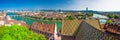 Old city center of Basel with Munster cathedral and the Rhine river, Switzerland, Europe.