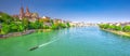 Old city center of Basel with Munster cathedral and the Rhine river, Switzerland