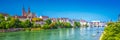 Old city center of Basel with Munster cathedral and the Rhine river, Switzerland Royalty Free Stock Photo