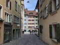 The old city center and the traditional historic architecture of the city of Baden Royalty Free Stock Photo