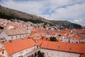 The old city of Dubrovnik, Croatia, seen from above