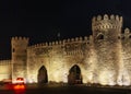 Old city fortress gates landmark in downtown baku azerbaijan