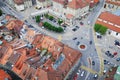 Old city of Fribourg from above.