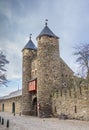 Old city gate Helpoort in the center of Maastricht Royalty Free Stock Photo