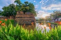 Old city gate ruins river