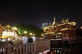 The Old City Gods Temple at night in Shanghai YuYuan