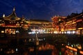 The Old City Gods Temple at night in Shanghai YuYuan