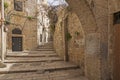 Israel - Jerusalem - Old city hidden passageway, stairway and ar