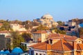 Old City Istanbul District with ancient Walls and Buildings Royalty Free Stock Photo