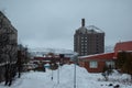 The old city in Kiruna, Norrbotten in Swedish Lapland. Photographed 17 October, 2023. Royalty Free Stock Photo