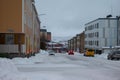 The old city in Kiruna, Norrbotten in Swedish Lapland. Photographed 17 October, 2023. Royalty Free Stock Photo