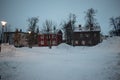 The old city in Kiruna, Norrbotten in Swedish Lapland. Photographed 17 October, 2023. Royalty Free Stock Photo