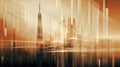 Abstract Skyscraper Picture With Futuristic Cityscapes And Elegant Tones