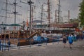 The old city Marina at the foot of Kaleici old town in Antalya, Turkey.