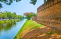 The Old City Moat and the ruins of Chiang Mai fortress, Thailand