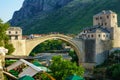 Old City and Old Bridge (Stari Most), Mostar Royalty Free Stock Photo