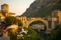 Old City and Old Bridge (Stari Most), Mostar Royalty Free Stock Photo