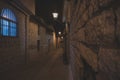 Narrow street in old city of Safed,Israel. Royalty Free Stock Photo