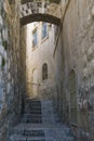 The old city street in Jerusalem, Israel. Royalty Free Stock Photo