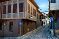 Old city street view in Plovdiv Royalty Free Stock Photo