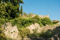 Old city. Sunny view of ruins of citadel in Stari Bar town on Bar city in Montenegro